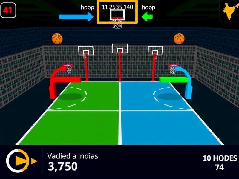 Indian Hoop Rush different game modes and hoop types